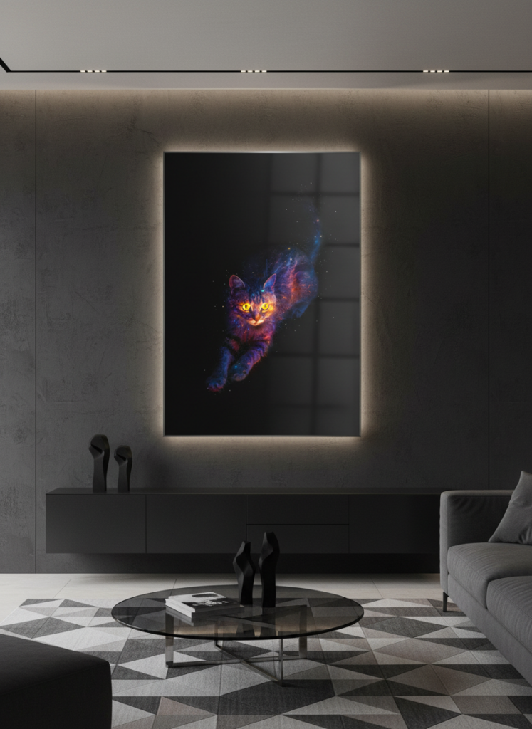 Bold metal poster staying vibrant with minimal care over time