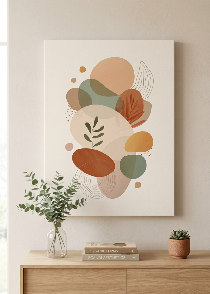 Calm refined design on a matte metal poster with a soft, glare-free surface